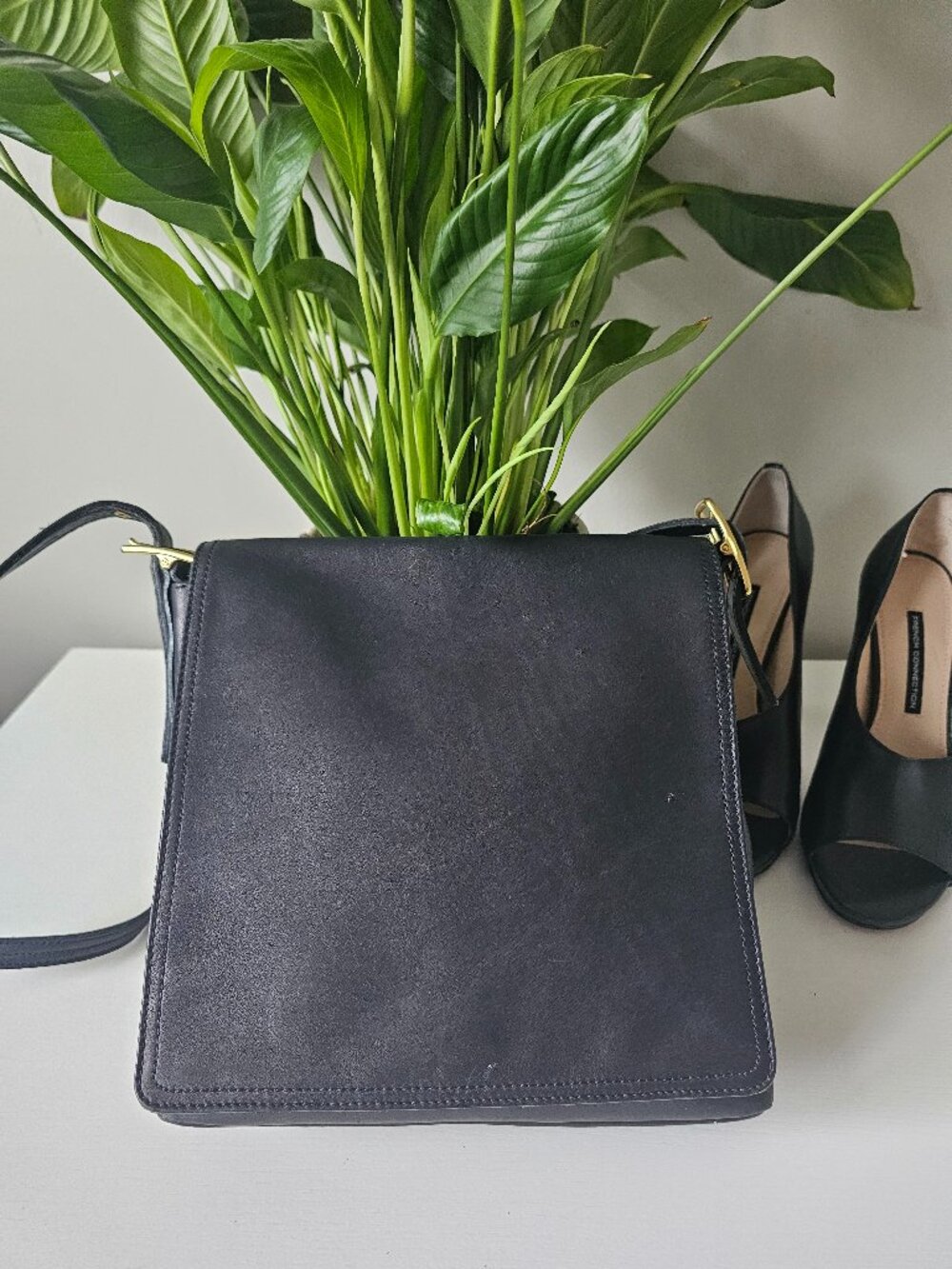 intage Coach Black Leather Legacy West Hobo Bag 9823